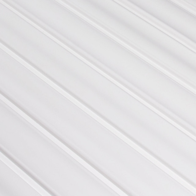 Capat stanga pentru panou riflat alb din fibre sintetice 4x270 cm Infinity Versailles Left Lamelio