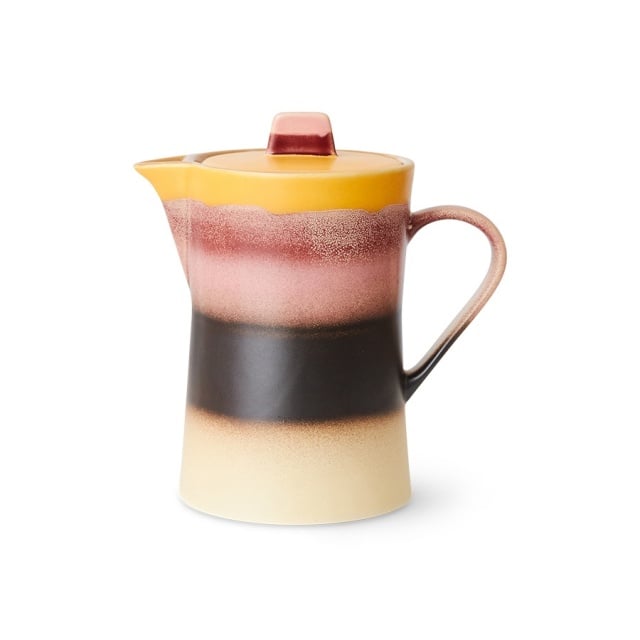 Ceainic multicolor din ceramica 1 L 70s Sunset HKliving