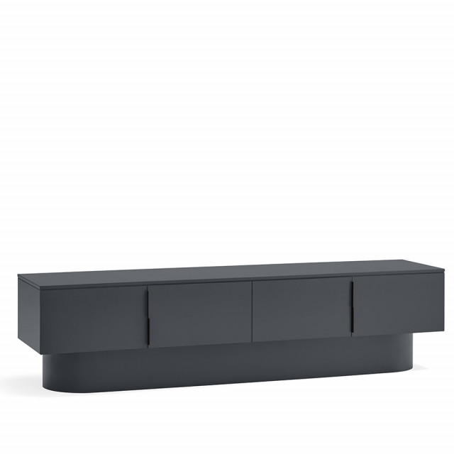 Comoda TV gri antracit din MDF 200 cm Totem Teulat