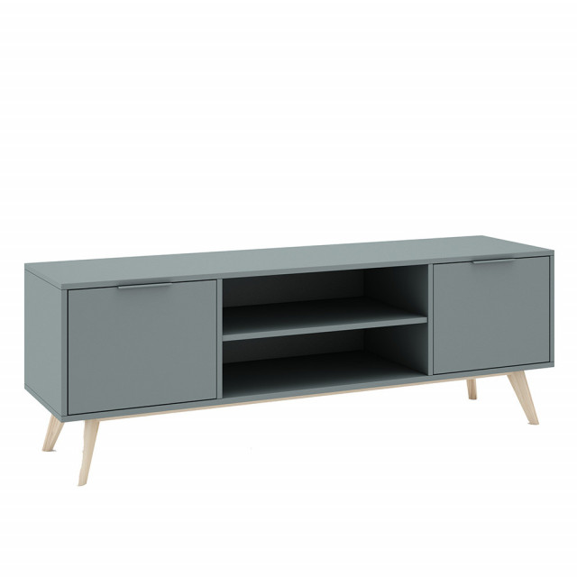Comoda TV kaki/crem din lemn 140 cm Pisco The Home Collection