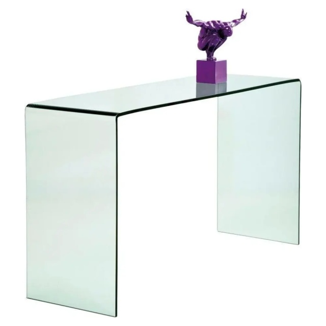 Consola transparenta din sticla 120 cm Clear Club Kare