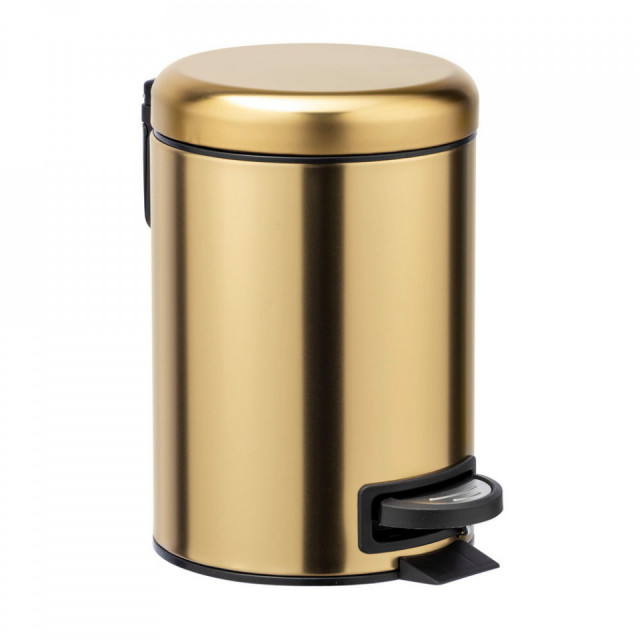 Cos de gunoi auriu din metal 3 L Leman Wenko