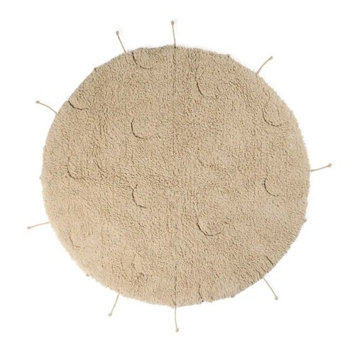 Covor crem din bumbac 100 cm Moon Lorena Canals