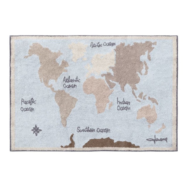 Covor multicolor din bumbac 200x300 cm Vintage Map Lorena Canals