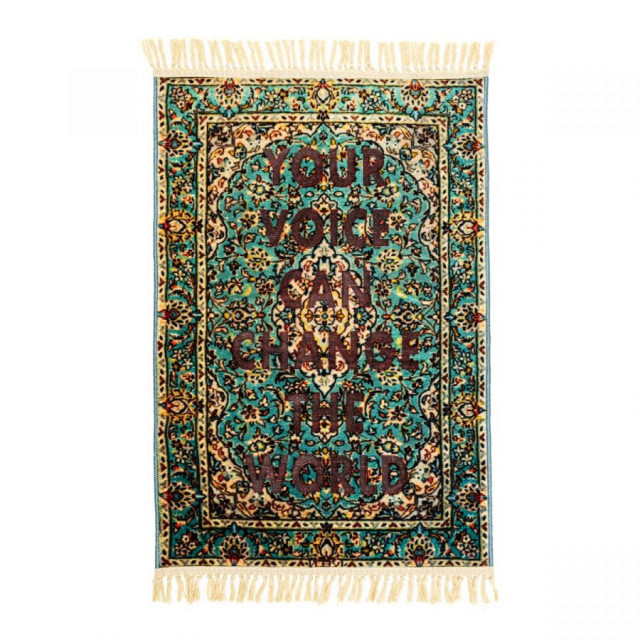 Covor multicolor din poliester 80x120 cm Voice Seletti