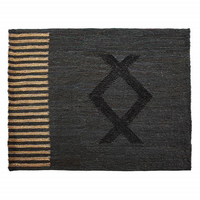 Covor negru/maro din fibre naturale 200x250 cm Ixela Thai Natura