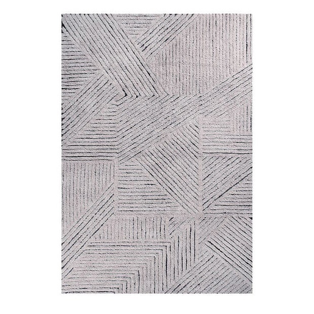 Covor pentru copii gri argintiu/gri inchis din fibre naturale 170x240 cm Chia Lorena Canals