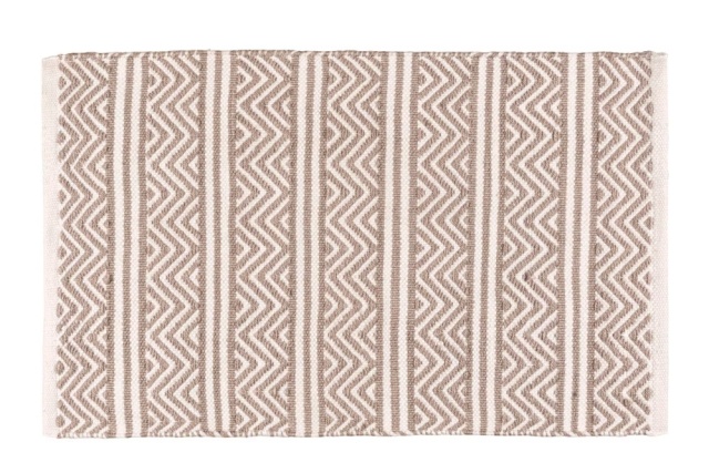Covoras baie alb/bej din fibre sintetice 50x80 cm Shaki Wenko