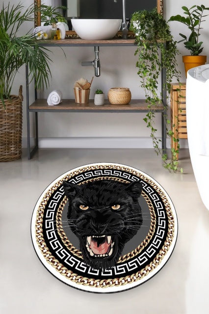 Covoras de baie multicolor din fibre sintetice 100 cm Pamtara The Home Collection