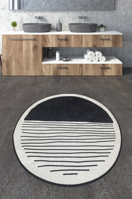 Covoras de baie multicolor din fibre sintetice 120 cm Bomb The Home Collection