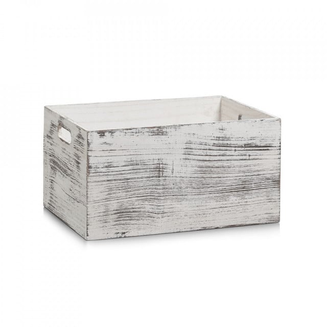 Cutie alba din lemn Rustic Zeller