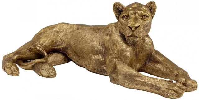 Decoratiune aurie din plastic 40 cm Lion Kare