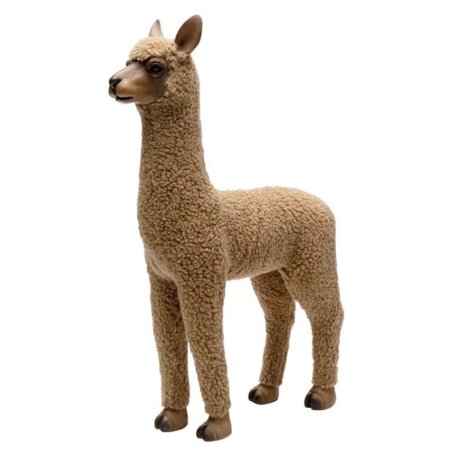 Decoratiune bej din fibre sintetice 48 cm Happy Alpaca Kare