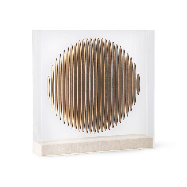 Decoratiune crem/transparenta din lemn si plexiglas 60 cm Alice HKliving