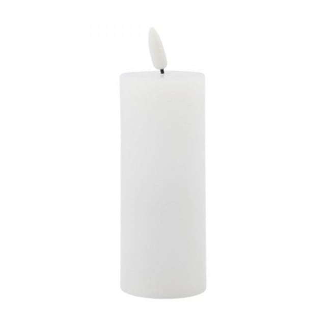 Decoratiune luminoasa alba din fibre naturale cu LED Candle Pillar M House Doctor