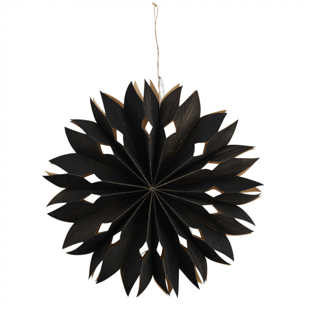 Decoratiune luminoasa neagra din hartie Revers Madam Stoltz