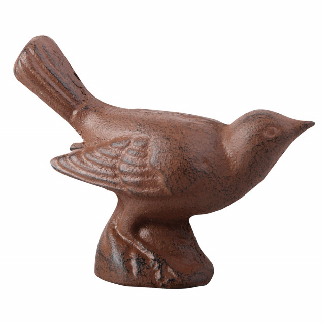 Decoratiune maro din metal 9 cm Bird S Esschert Design