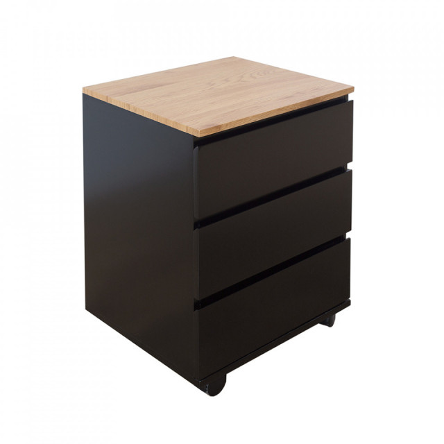 Dulapior maro/negru din MDF Big Deal The Home Collection