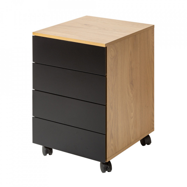 Dulapior maro/negru din MDF Studio The Home Collection