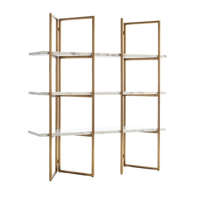Etajera alba/aurie din metal 185 cm Lagrand Richmond Interiors