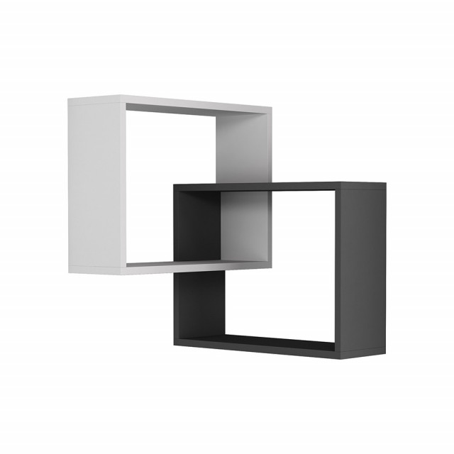 Etajera de perete alba/gri antracit 68 cm Ring The Home Collection