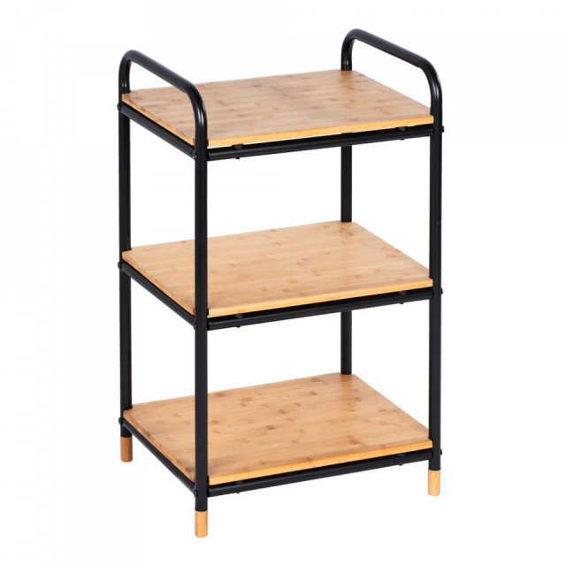 Etajera maro/neagra din bambus 69 cm Loft Wenko