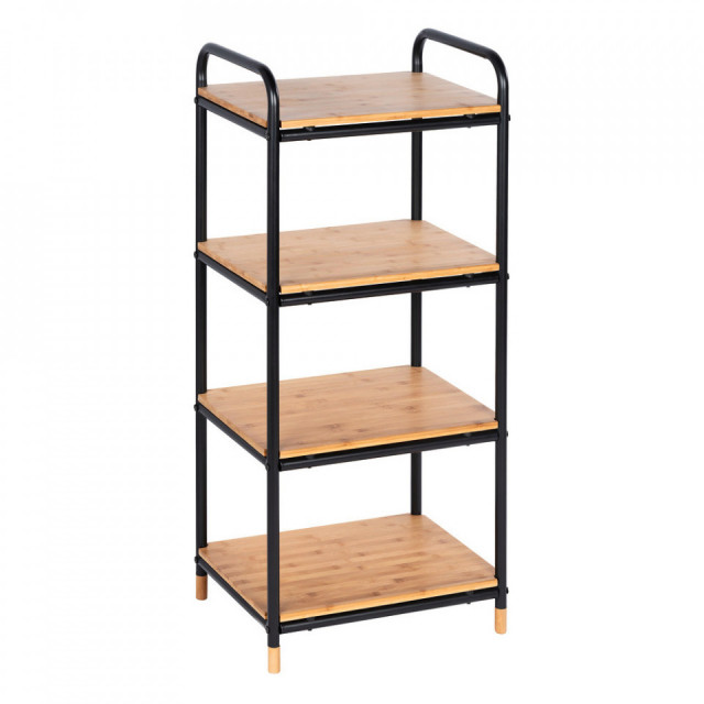 Etajera maro/neagra din bambus 94 cm Loft Wenko