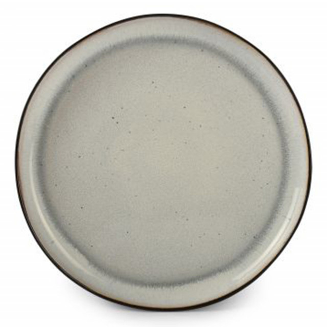 Farfurie intinsa bej/neagra din ceramica 27 cm Lunar Aerts