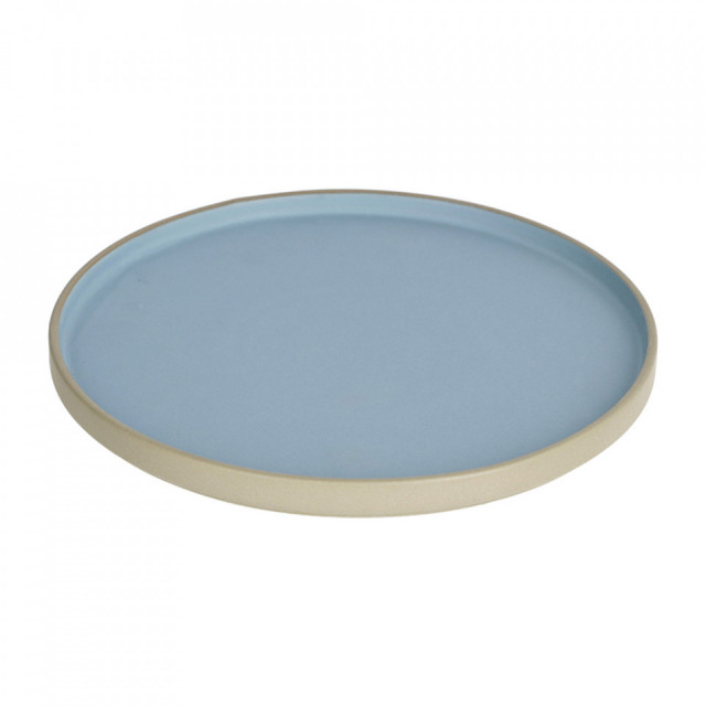 Farfurie intinsa gri/albastra din ceramica 24 cm Midori Kave Home