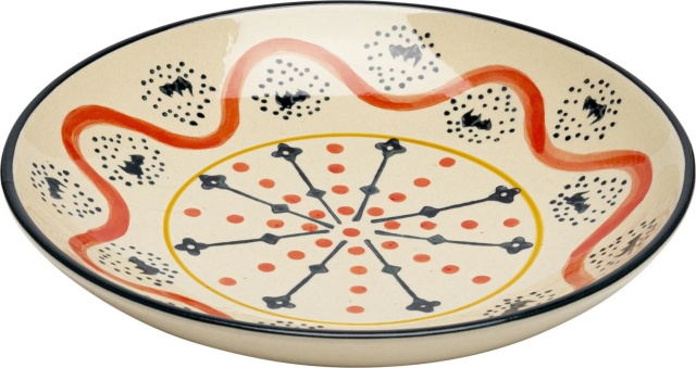 Farfurie intinsa multicolora din ceramica 22 cm Los Cabos Kare