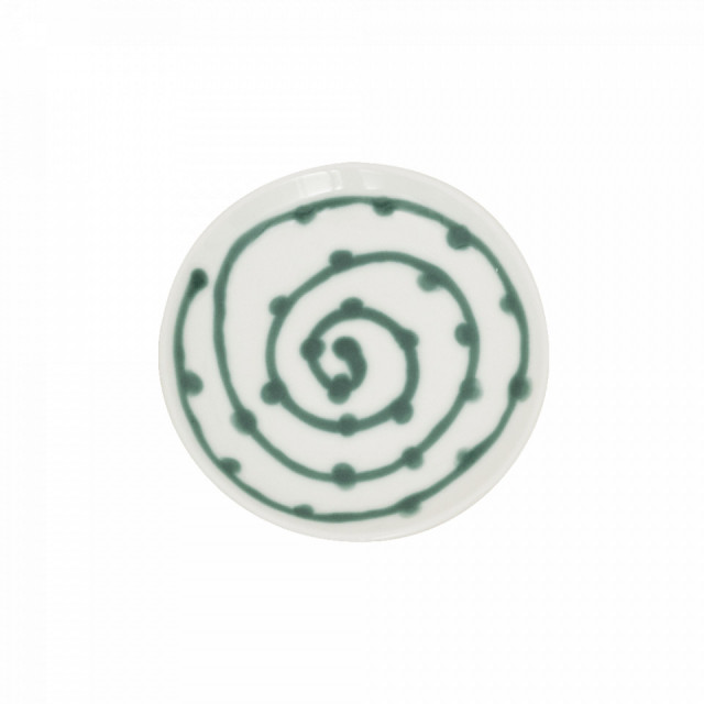 Farfurioara alba/verde din ceramica 12 cm Arts & Craft Swirl Urban Nature Culture Amsterdam
