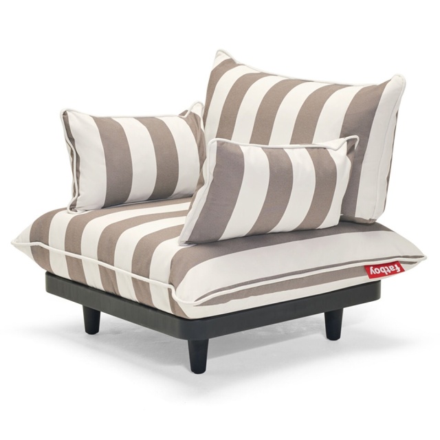 Fotoliu exterior crem/maro din textil Paletti Fatboy