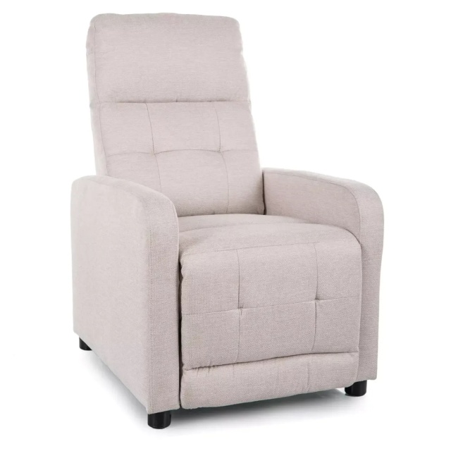 Fotoliu recliner bej deschis din textil Otus The Home Collection