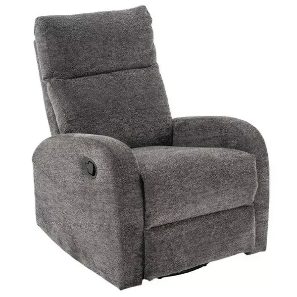 Fotoliu recliner gri inchis din catifea Olimp The Home Collection