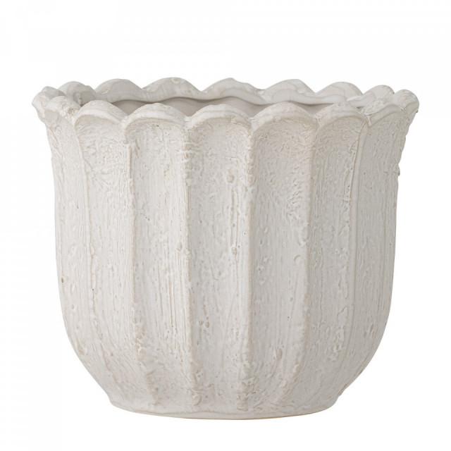 Ghiveci alb din ceramica 16 cm Chaca Bloomingville