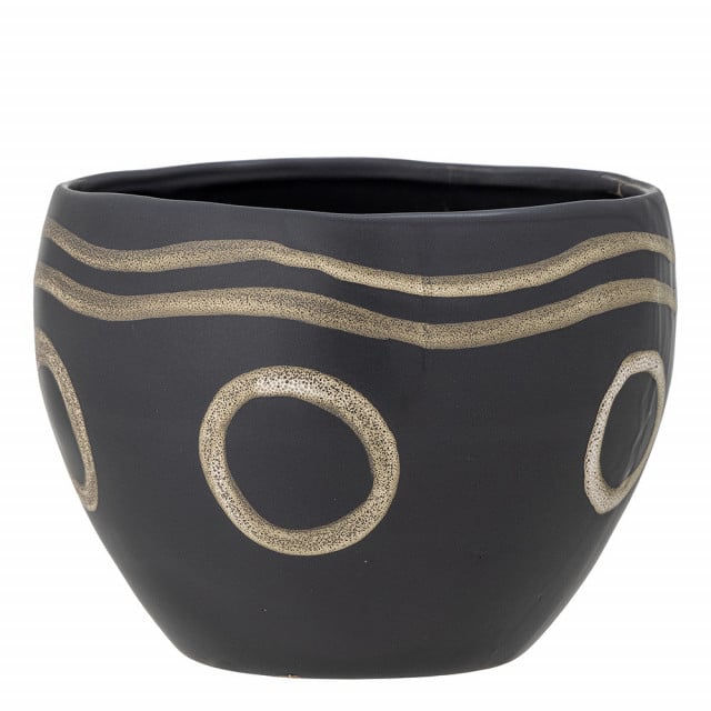 Ghiveci negru din ceramica 19 cm Magnus Bloomingville