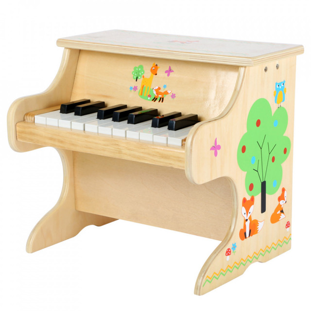 Jucarie muzicala pian din lemn si plastic Little Fox Premium small foot