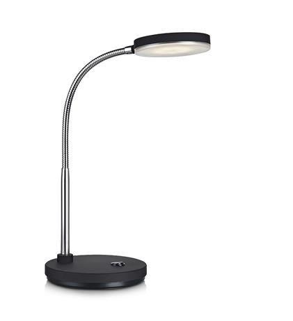 Lampa birou neagra/argintie din metal 40 cm LED Flex Markslojd