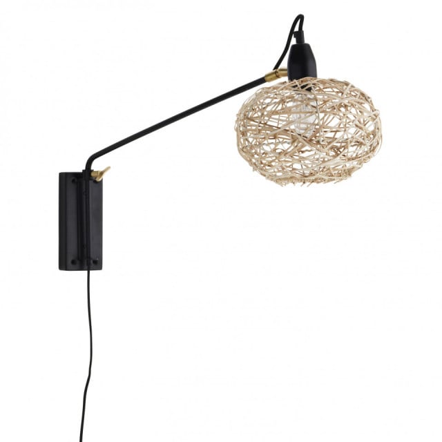 Lampa birou neagra/maro din metal 75 cm Rua Madam Stoltz