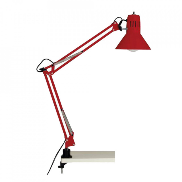 Lampa birou rosie din metal 70 cm Hobby Brilliant