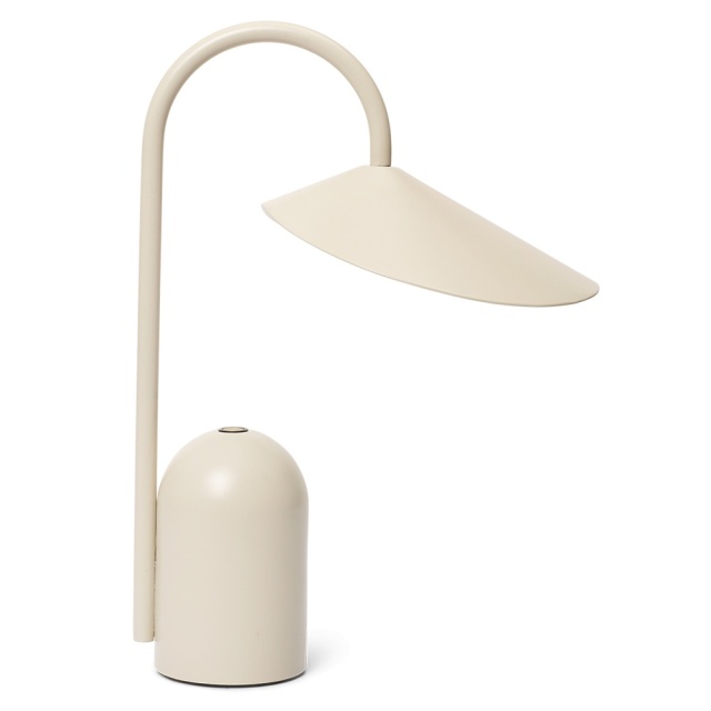 Lampa portabila de birou crem din metal 30 cm Arum Ferm Living