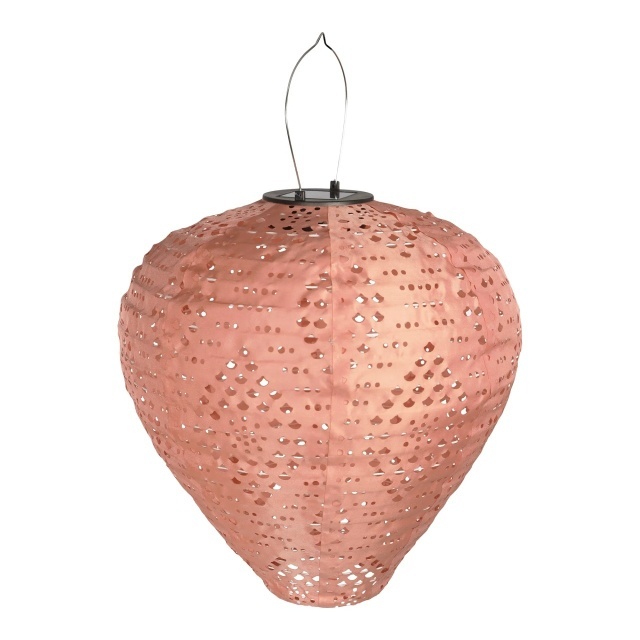Lampa solara roz din metal 30 cm Greatham House Nordic