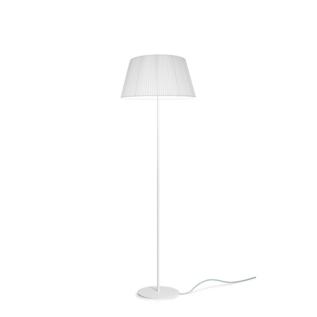 Lampadar alb din metal si textil 144 cm Kami Elementary Sotto Luce