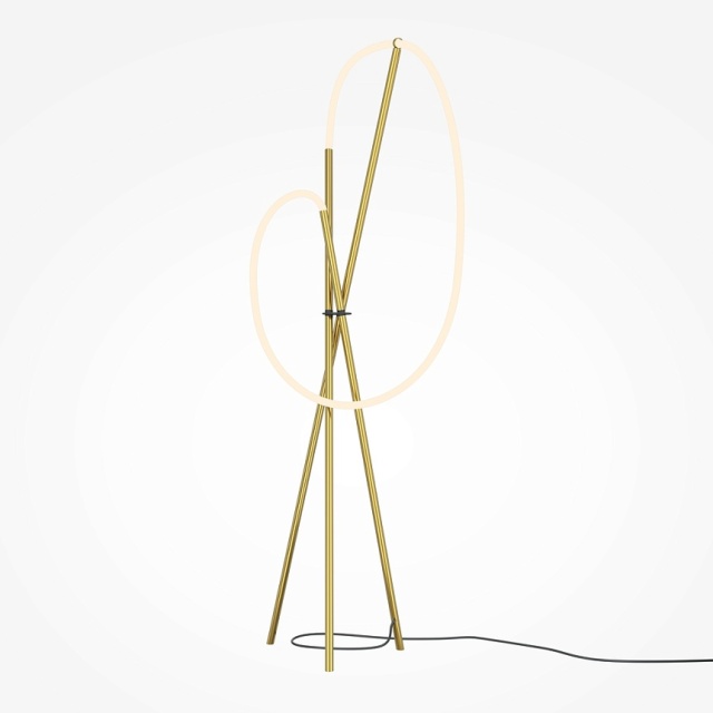 Lampadar maro alama din metal cu LED 162 cm Crochet Maytoni