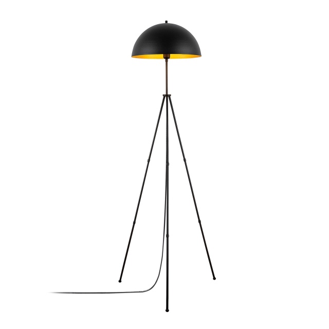 Lampadar negru/auriu din metal 170 cm Can Ted The Home Collection