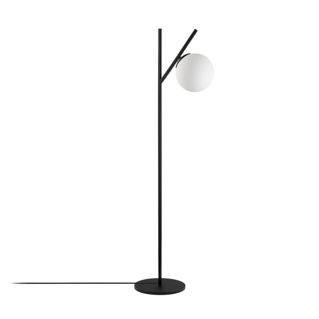 Lampadar negru/crem din metal 152 cm Fork The Home Collection