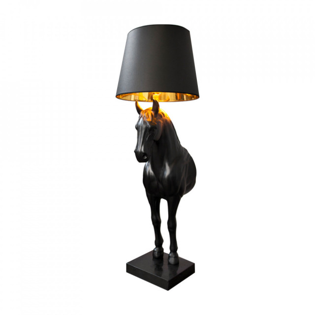Lampadar negru din metal 130 cm Beauty The Home Collection