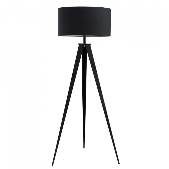 Lampadar negru din metal 142 cm Tripod The Home Collection