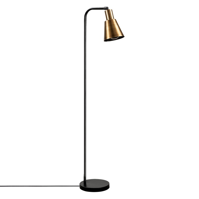 Lampadar negru/maro din metal 120 cm Ekera The Home Collection