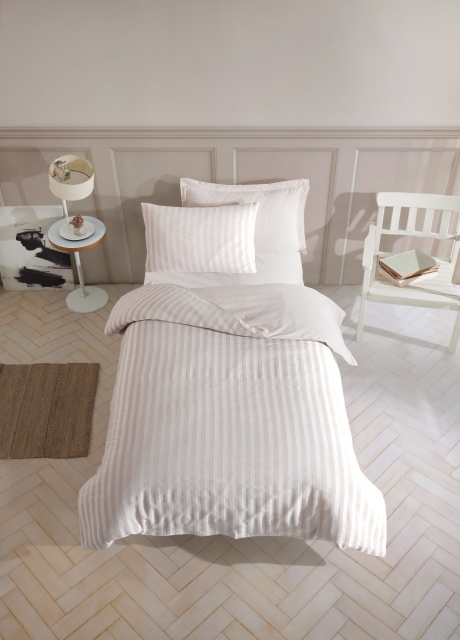 Lenjerie pat bej din fibre Road Potlu Single The Home Collection